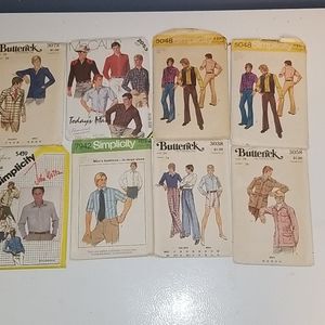 Vintage Patterns of Men's clothing various brands